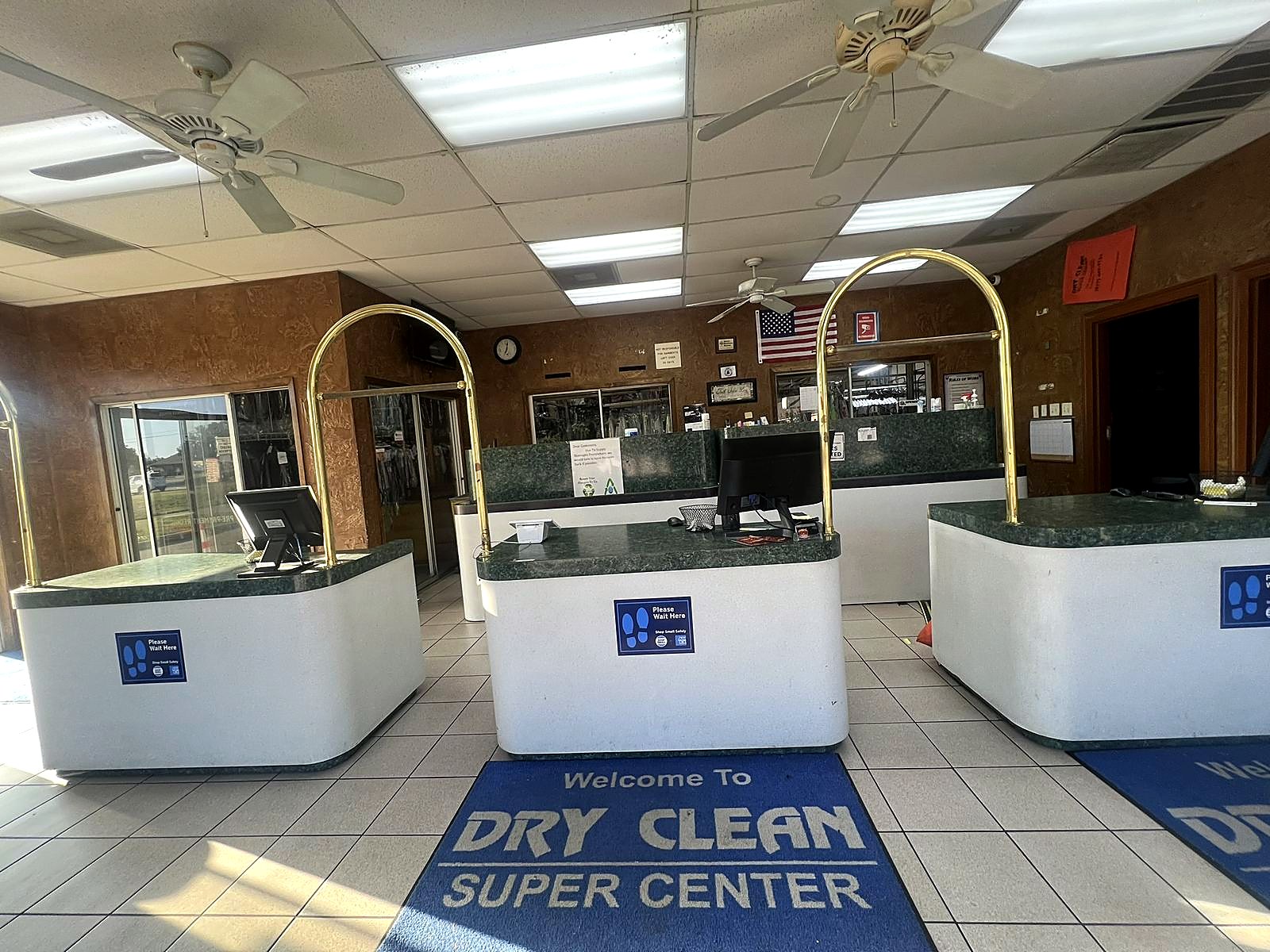 Front counter inside Dry Clean Super Center